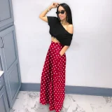 Plus Size Print Loose Wide Leg Pants SH-390198