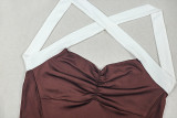 Solid Color Sling Backless Flare Jumpsuit GJYO-006295
