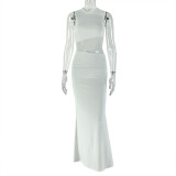 Sleeveless Solid Color Maxi Dress GJYO-303602