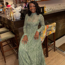 Long Sleeve Print Slim Maxi Dress GJYO-303661