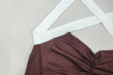 Solid Color Sling Backless Flare Jumpsuit GJYO-006295