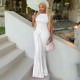 Sleeveless Solid Color Backless Maxi Dress GJYO-303622