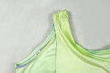 Sleeveless Solid Color Ruched Mini Dress GJYO-303613