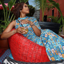 Short Sleeve Print Split Maxi Dress GJYO-303625