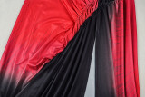 Print Color Block Slash Neck Maxi Dress GJYO-303670