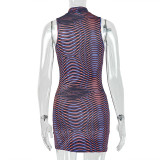 Print Sleeveless Sexy Mini Dress GJYO-303767