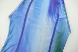 Print Gradient Color Sleeveless Maxi Dress GJYO-302383