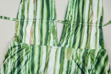 Halterneck Print Tie Up Backless Maxi Dress GJYO-303239