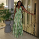 Halterneck Print Tie Up Backless Maxi Dress GJYO-303239