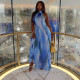 Print Gradient Color Sleeveless Maxi Dress GJYO-302383