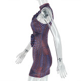 Print Sleeveless Sexy Mini Dress GJYO-303767