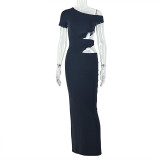 Sexy Solid Color Irregular Maxi Dress GJYO-303783