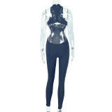 Hollow Out Sleeveless Backless Jumpsuit GJYO-006213