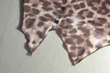 Leopard Print Off Shoulder Fifth Pants 2 Piece Set GJYO-919088