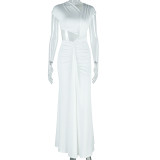 Slash Neck Sleeveless Fashtail Dress GJYO-301817