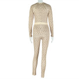 Print O Neck Long Sleeve Jumpsuit GJYO-006196