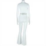 Long Sleeve Zipper Solid Two Piece Pants Set GJYO-919089