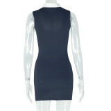 Color Block Sleeveless Mini Dress GJYO-301976