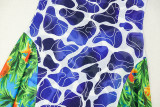 Print Long Sleeve High Collar Maxi Dress GJYO-302707
