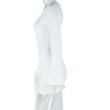 One Shoulder Long Sleeve Mini Dress GJYO-301985