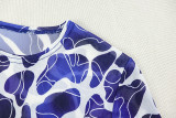 Print Long Sleeve High Collar Maxi Dress GJYO-302707