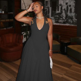 Solid Color Sleeveless Maxi Dress GJYO-300761