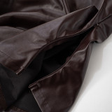 Solid Color Leather Tube Top GAXB-C194TP