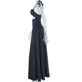 Solid Color Sling Big Swing Maxi Dress GJYO-301823