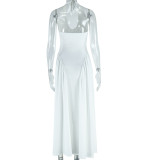 Solid Color Sleeveless Maxi Dress GJYO-300761