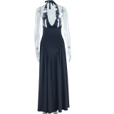 Solid Color Sleeveless Maxi Dress GJYO-300761