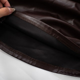 Solid Color Leather Tube Top GAXB-C194TP