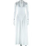 Solid Color Sleeveless Maxi Dress GJYO-300761