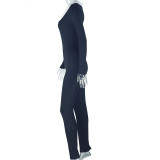 Zipper Long Sleeve Maxi Dress GJYO-006176