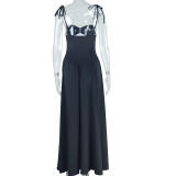 Solid Color Sling Big Swing Maxi Dress GJYO-301823