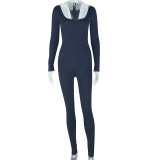Zipper Long Sleeve Maxi Dress GJYO-006176