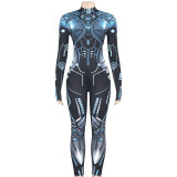 Mecha Print Long Sleeve Jumpsuit GAXB-W279JP