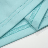 Solid Color Sleeveless Two Piece Skirts Set  GAXB-D001ST