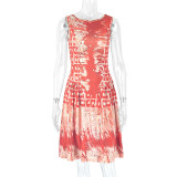 Sleeveless Print Mini Dress GJYO-302593