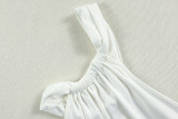 Irregular Ruched Single Shoulder Maxi Dress GJYO-302585