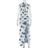 Print Sleeveless Irregular Split Maxi Dress GJYO-303218