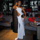 Irregular Ruched Single Shoulder Maxi Dress GJYO-302585
