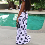 Print Sleeveless Irregular Split Maxi Dress GJYO-303218