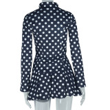 Polka Dot Print Long Sleeve Two Piece Skirts Set GJYO-711688