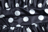 Polka Dot Print Long Sleeve Two Piece Skirts Set GJYO-711688