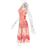 Sleeveless Print Mini Dress GJYO-302593