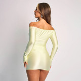 Off Shoulder Backless Mini Dress GAXB-D005DS