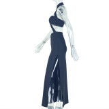 Sexy Halterneck Backless Split Maxi Dress GJYO-302351