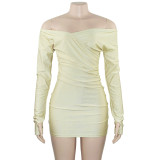 Off Shoulder Backless Mini Dress GAXB-D005DS