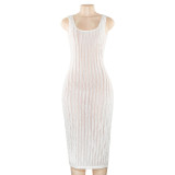 Solid Color Sleeveless Maxi Dress GAXB-A616DS