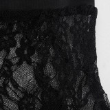 Lace Patchwork Sleeveless Tube Top Maxi Dress GAXB-A508DS